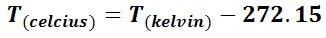 Mengubah Satuan Kelvin jadi Celcius