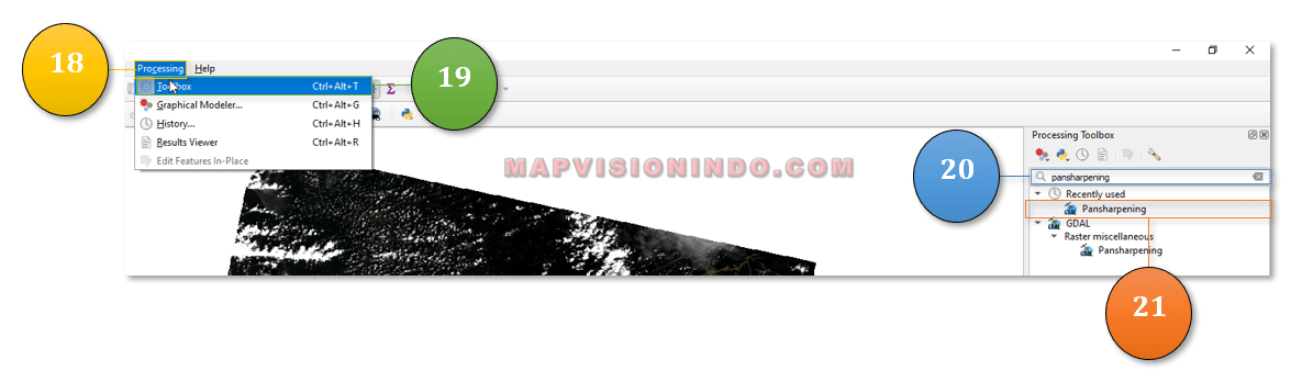 Akses Tool Pansharpening