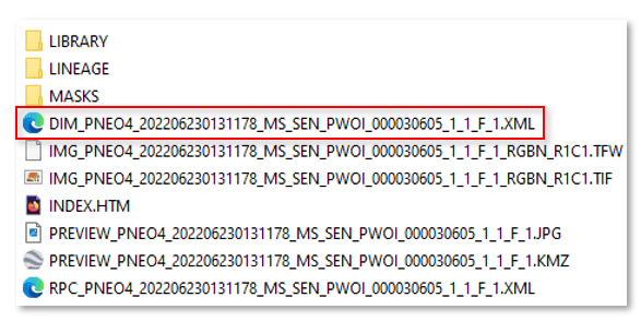 Format Data Original Citra Satelit Pleiades Neo