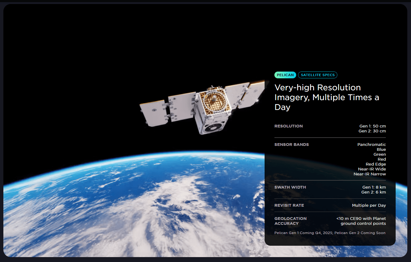 Spesifikasi Satelit Pelican